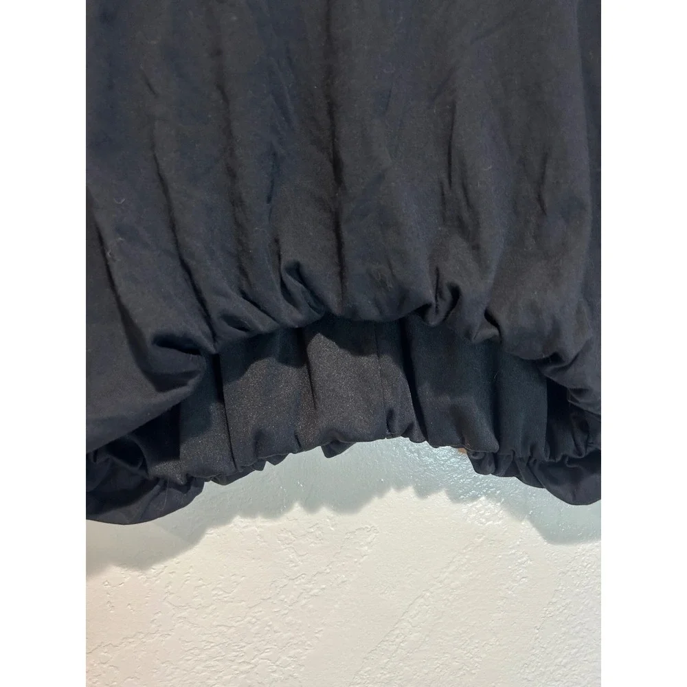 Hyfve Womens Black Bubble Hem Batwing Short Sleeve Cropped Top Size M - Picture 4 of 7